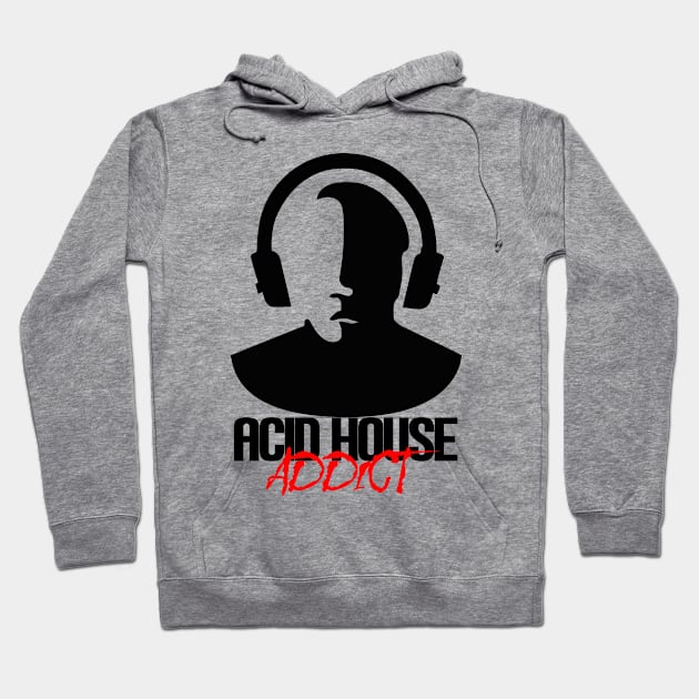Acid House Addict - Black Hoodie by SimpleWorksSK